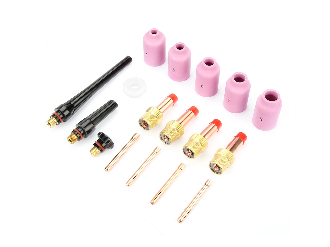 17 Peças/conjunto Acessórios Consumíveis Para Tocha Tig Série Wp 17 18 26 Peças De Soldagem