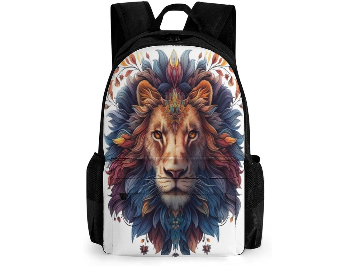 Mochila Com Estampa De Leão Para Meninos, Escolar "rei Dos Animais", Leve E Moderna Adolescentes 9 A