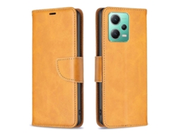 Capa De Celular Em Couro Com Textura De Pele De Cordeiro Para Xiaomi Redmi Note 12 (versão Global)