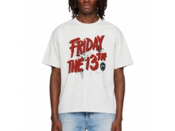Rockinstone Friday The 13th Splash Logo White T-shirt Size:xxl