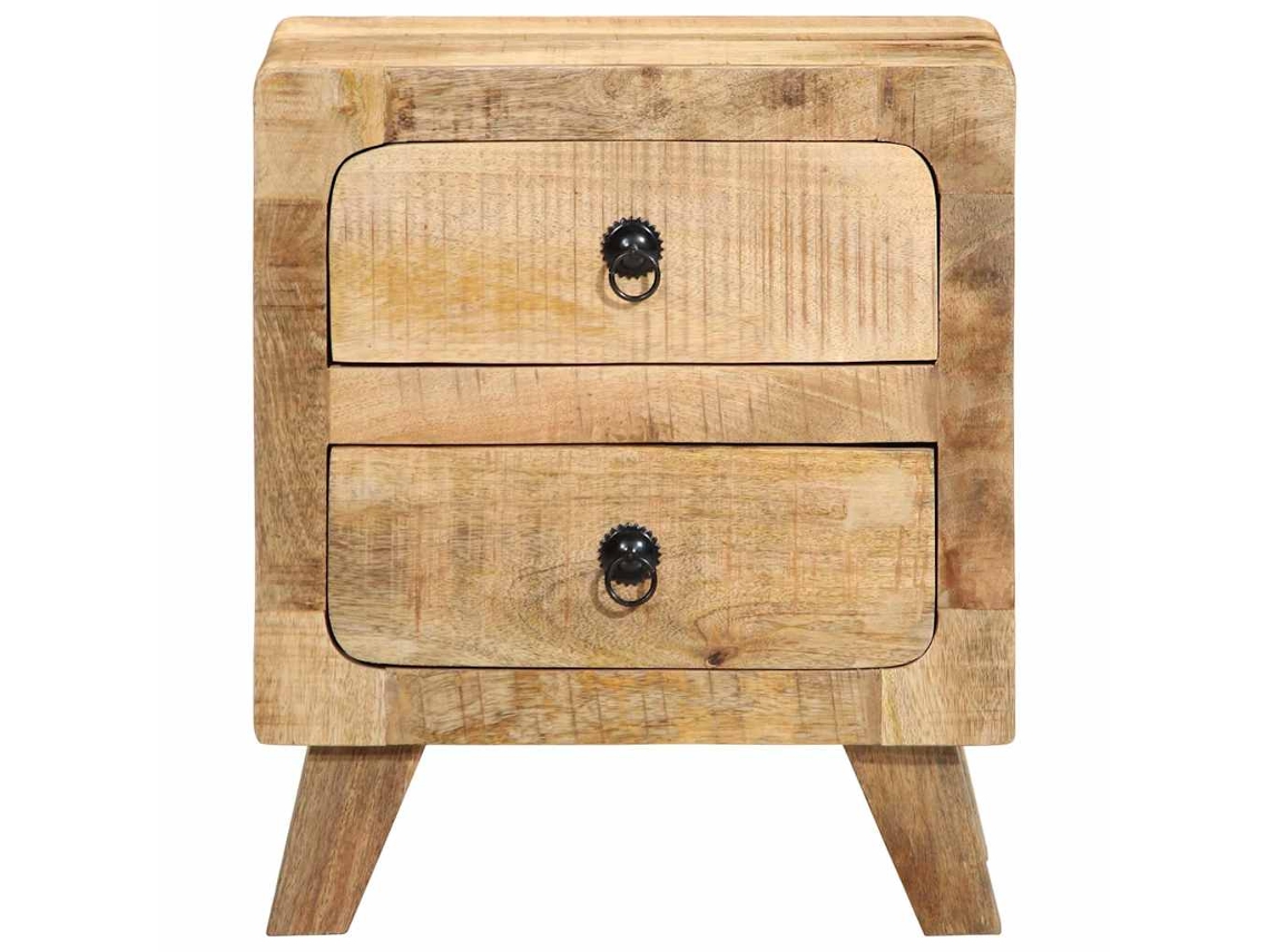 Maison Exclusive - Mesas De Cabeceira 2 Pcs 40x32x46 Cm Mangueira Áspera Maciça