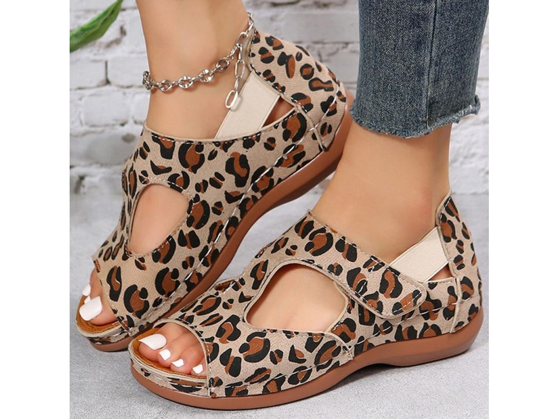 2026-sandálias De Mulher Verão 2023 Sandálias Com Salto Elegantes E Confortáveis Calçado De Verão Bjr 37 Leopardo