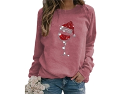Blusa Feminina Laxiscreed De Manga Longa E Confortável, Ideal Para Home Office E Outras Atividades, Cor Rosa S