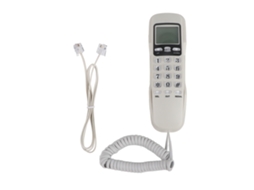Aetheria telefone Fixo de Parede Mini Branco com Lcd e Sistema Dual de Id de Chamador