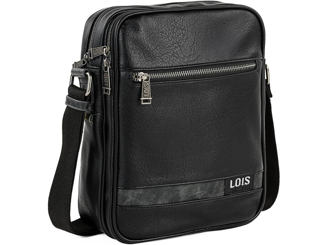 Bolsa LOIS de Ombro Ajustável Masculino (Preto - 27x21x8 cm)