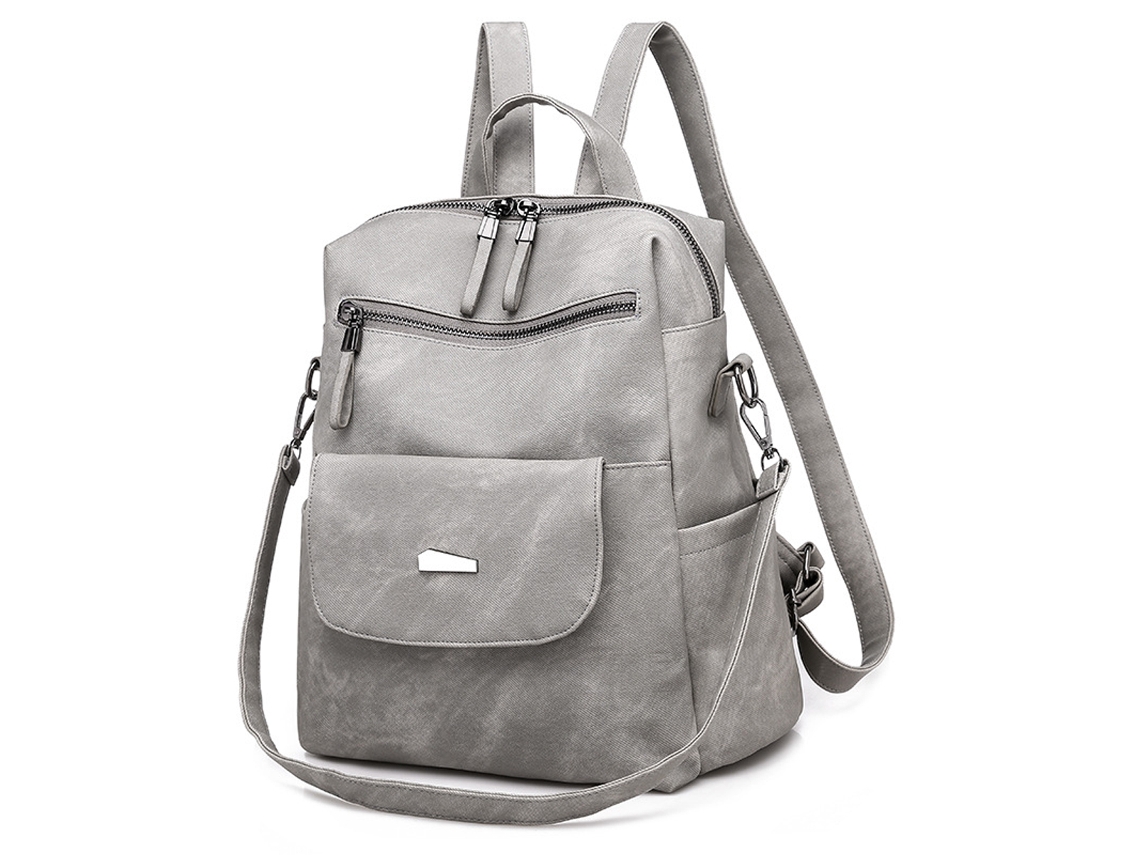 Mochila De Viagem De Mulher Rnemitery Multifuncional Design Cinzento (tamanho Único)