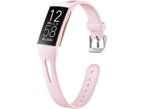 Bracelete DIBILI BKB019 (Fitbit Charge 4 - Rosa Claro)