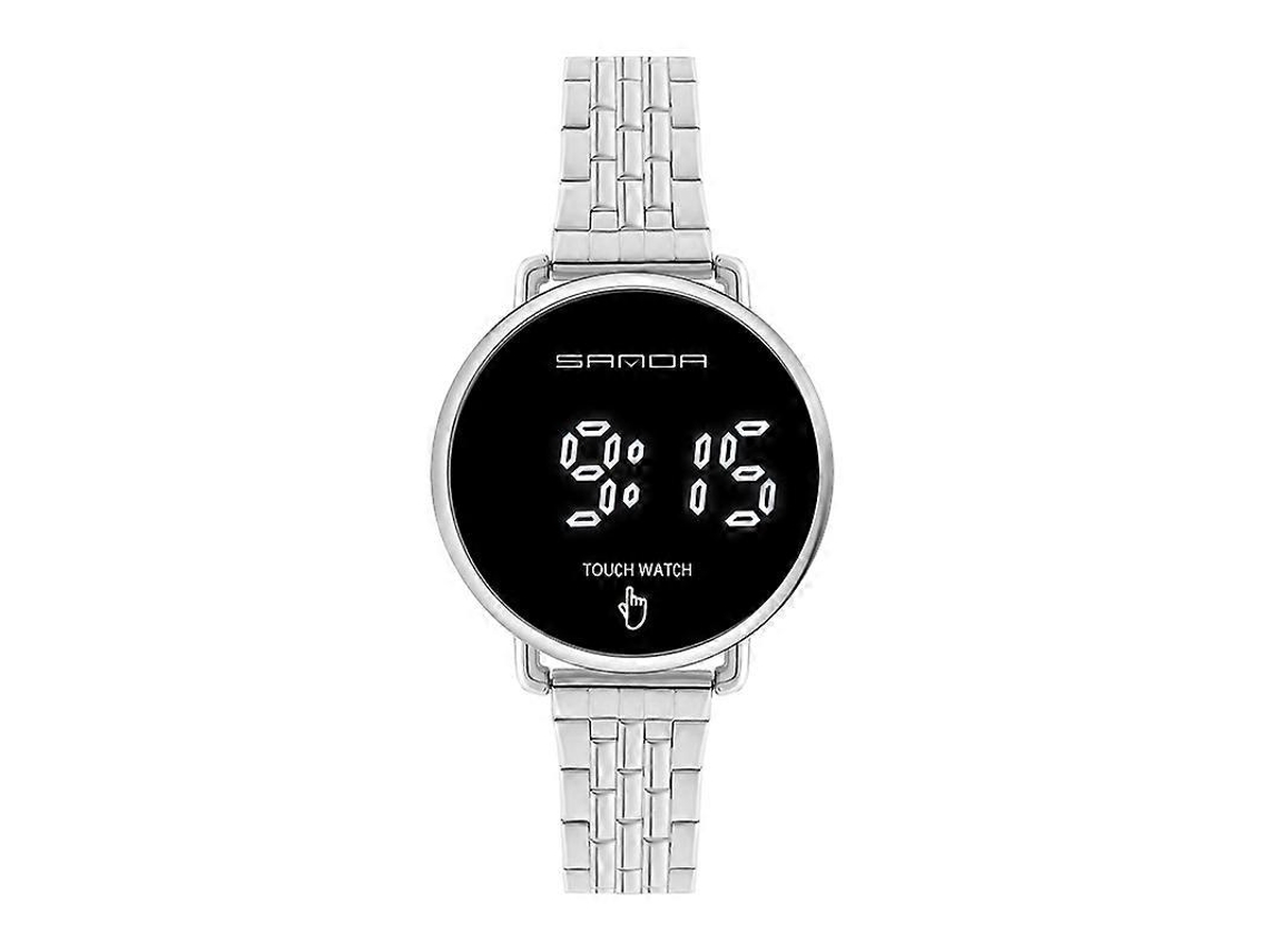 Relógio Eletrônico Masculino Sanda 8011 Com Tela Sensível Ao Toque, Display Digital Led E Mostrador Redondo.