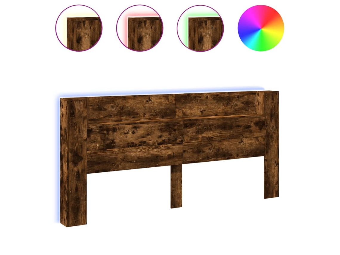 Headboard Cabinet, Headboard Cabinets Vidaxl Marrom Madeira Processada (220 Cm)