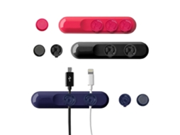 Organizador De Cabos, Conjunto 3 Peças Com 9 Clips, Autoadesivo E Magnético, Ideal Para Mesa, Mesa Cabeceira Carregamento.-aquaforge