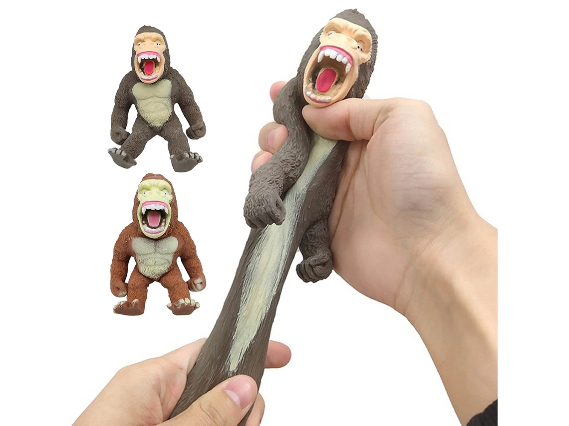 Primerox brinquedo de Descompressão Tpr Macaco Gorila Animal Selvagem Realista Anti estresse