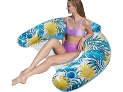Colchão Inflável Para Piscina Com Encosto E Porta Copos Rede Inflável Para Piscina Brinquedo Aqu Gokoco