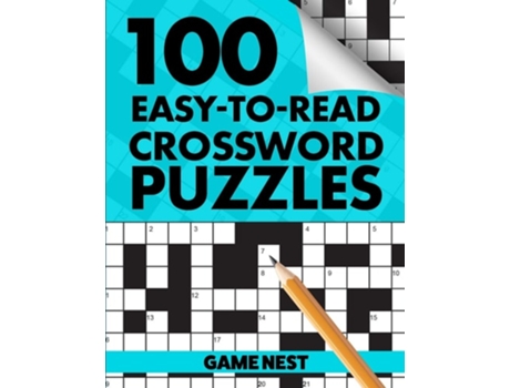 Livro 100 Easy-to-read Crossword Puzzles Challenge Your Brain De Game Nest (inglês)