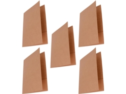 Pacote com 5 Pastas de Arquivo Amosfun em Papel Kraft Marrom, Fáceis Transportar, Bolso Único, Unidades, Multi