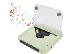 Leitor Cd Portátil Com Bluetooth, Controle Remoto, Alto-falantes Integrados Para Uso Em Mesa E Entrada De 3