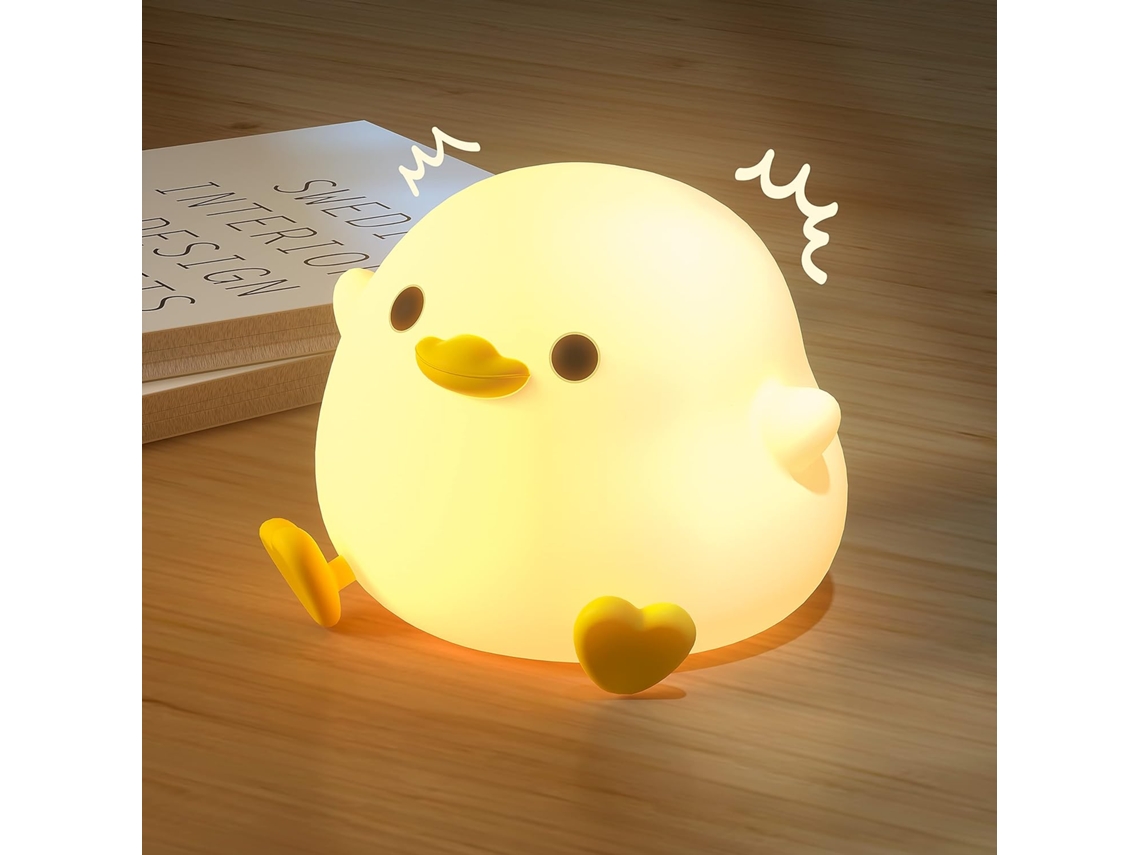 Luminria Noturna Led Em Formato De Pato Rezando, Luminria De Mesa Recarregvel Dodo Em Silicone Com Sensor De Toque Para Quarto Aquaforge