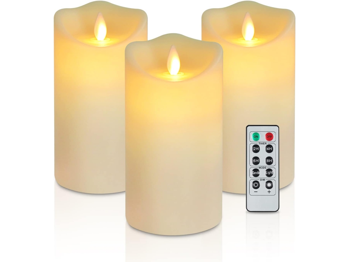 Velas Semi Chama Cintilantes 6''