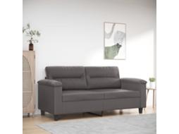 Sofá de 2 Lugares - Sofá da Sala - Sofá de Relaxamento 140 Cm Couro Artificial Cinza HARLANV1