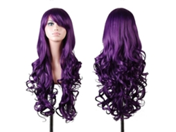 Peruca Cosplay de 32 Polegadas, Touca e Pente para Peruca Feminina TAISHENGDA (roxo Escuro)