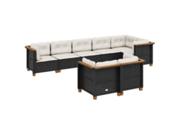 Garden Sofa Set, Garden Sofa Sets Vidaxl Preto Rattan / Vime (n/a)