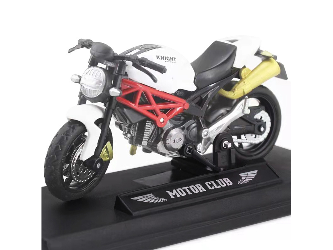 Miniatura de Motocicleta em Escala 1:18, Feita de Plástico, Ideal para Decoração e Coleção de Veículos Off road Infantis. MDUG (modelo 2, Branco)