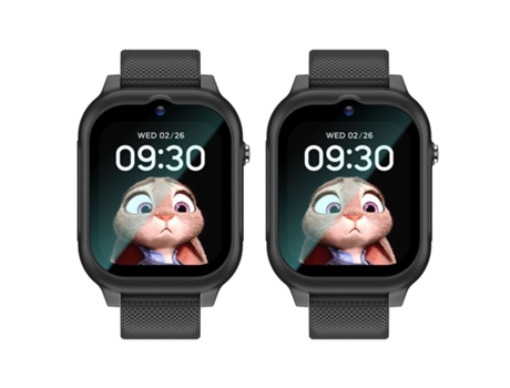 Smartwatch PETHUEL Vídeo Chamada Localização Por Gps Via Satélite Rede 4G Rastreamento em Tempo Real Sos Cerca Eletrônica K26 Preto 2Pcs