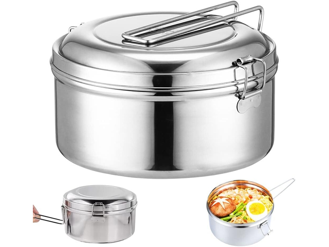 Lancheira para Alimentos, Recipientes de Armazenamento de Aço Inoxidável, Recipiente para Alimentos Bento, Lata para Bagunça SUNNY SPACES
