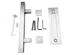 Empurrador Quadrado para Celeiro Porta (com Gancho Cadado, Adequado para Quarto Portas)