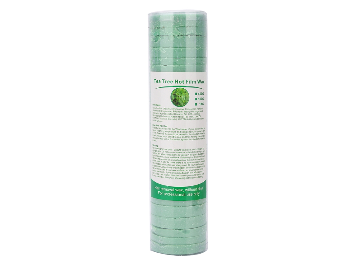 2026 500g Cera Depilatória Sólida Sem Papel Painless para Corpo e Braços Té Tree Cake
