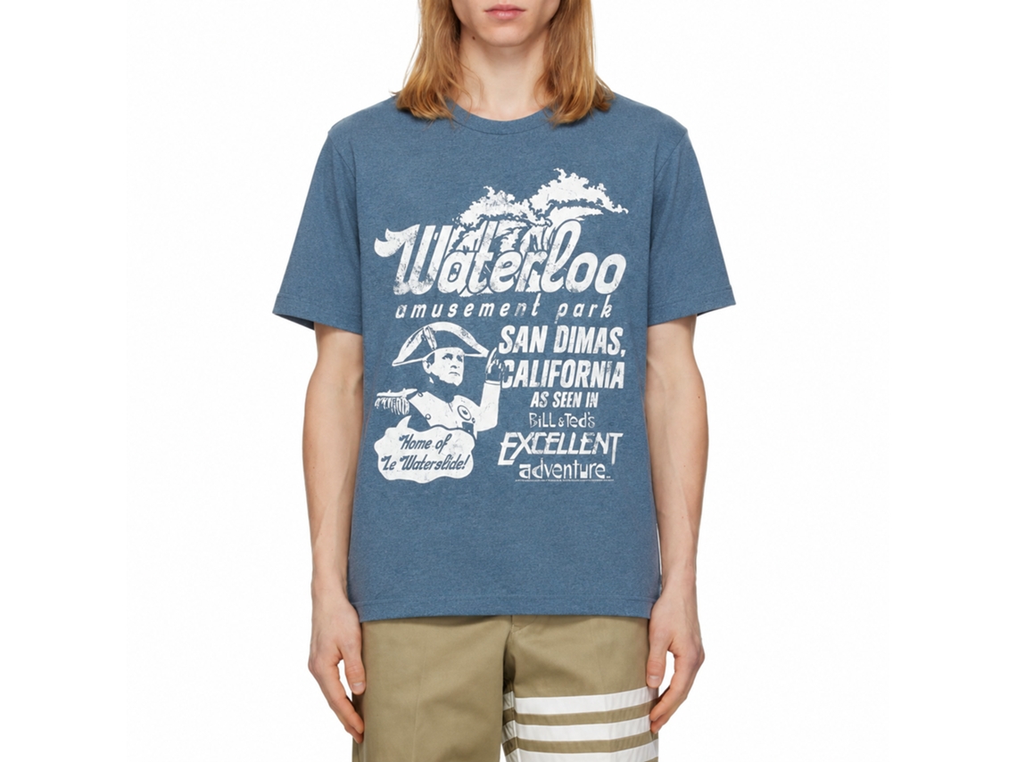 Rockinstone Bill And Ted Waterloo Heather Indigo Adult T-shirt Size:xxl