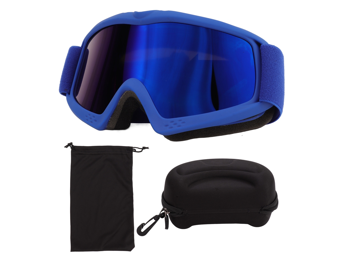 Óculos de Esqui Infantis com Lente HD, Proteção UV, Resistente a Impactos, Ajustável, Azul