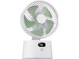 Ventilador De Mesa Recarregável Com Controle Um Toque E Fluxo Ar