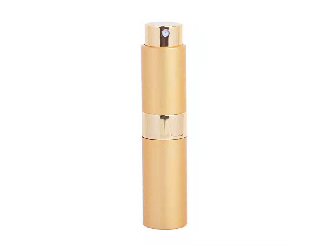Frasco de Perfume Spray Reutilizável para Viagem Dispensador Portátil MDUG (8ml Dourado)