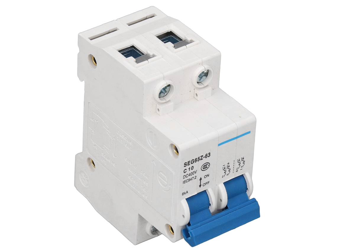 Laxiscreed Disjuntor Miniature 2p 6ka Para Sistemas Fotovoltaicos De 400v De Alta Segurança