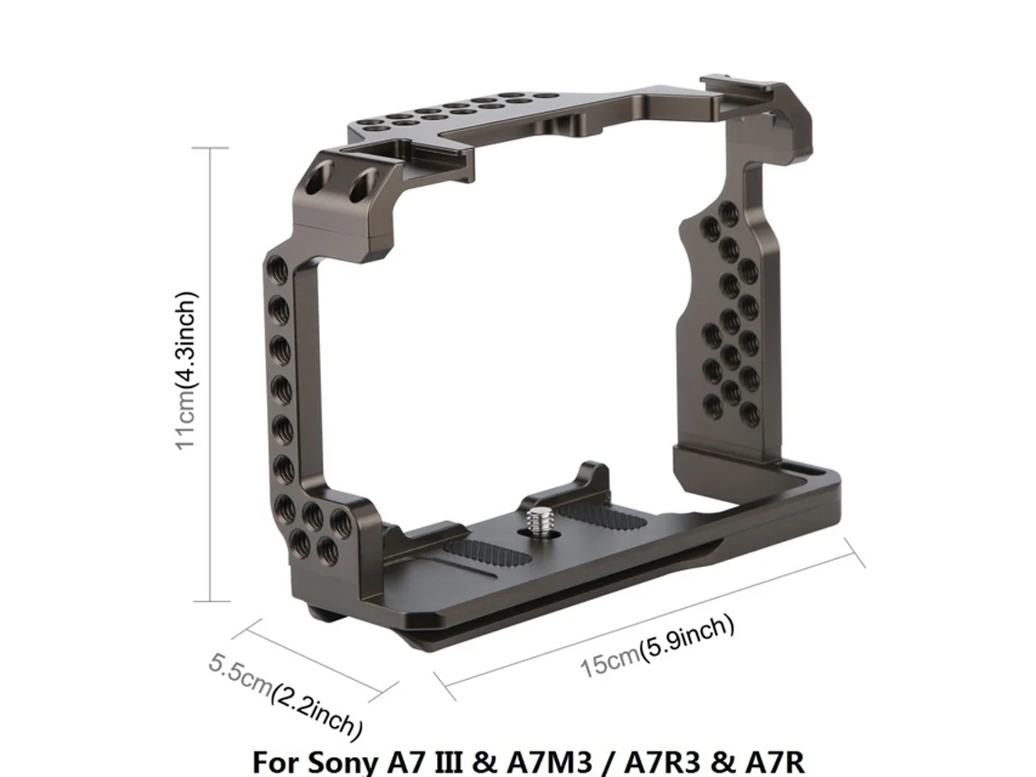 Gaiola Estabilizadora Para Filmadora Puz Para Canon Eos R5 / Eos R6 / Sony A7 Iii E A7m Brilvibera