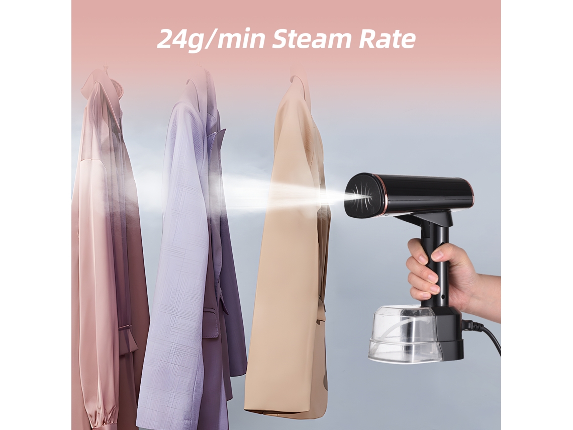 Vaporizador Portátil Para Roupas 1500 Watts 20s Aquecimento Rápido Removedor De Vincos Para Roupas Até 24g/min 2 Modos Tanque De Água De 400ml Vaporiz