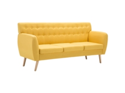 3-seater Sofa, 3-seater Sofas Vidaxl Amarelo Tecido (n/a)