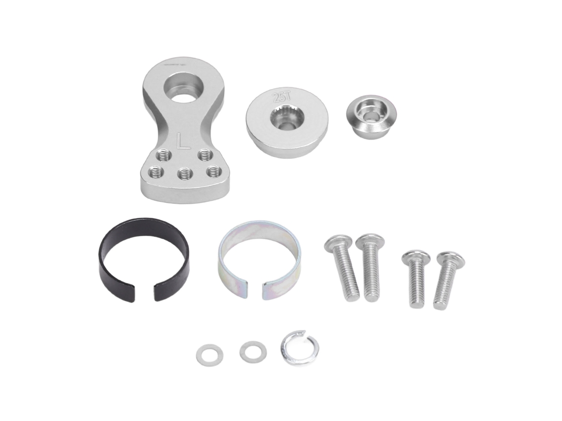 Ymsl Sistema De Segurança Servo 25t Braço Aluminio L Ajustável Para Veículos Rc 1/10 Cor Titânio Hxl