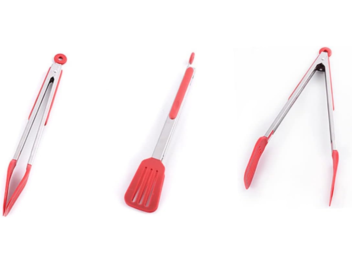 Pinça Para Alimentos Popetpop Em Silicone Resistente Ao Calor, Ideal Para Grelhar E Fazer Churrasco, Com Cabo