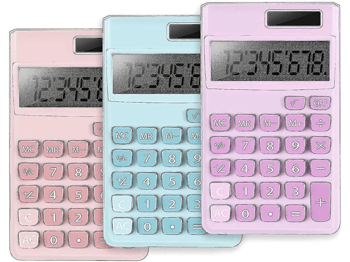 Calculadora De Bolso Com Visor Digital De 8 Dígitos, Compacta E Elétrica