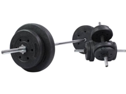 Conjunto de Barras e 2 Halteres FITNESS TECH   (90KG)