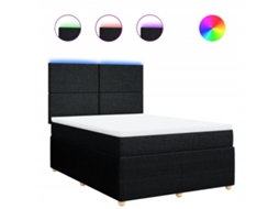 Box Spring Bed, Box Spring Beds Vidaxl Preto Tecido (140 X 190 Cm)