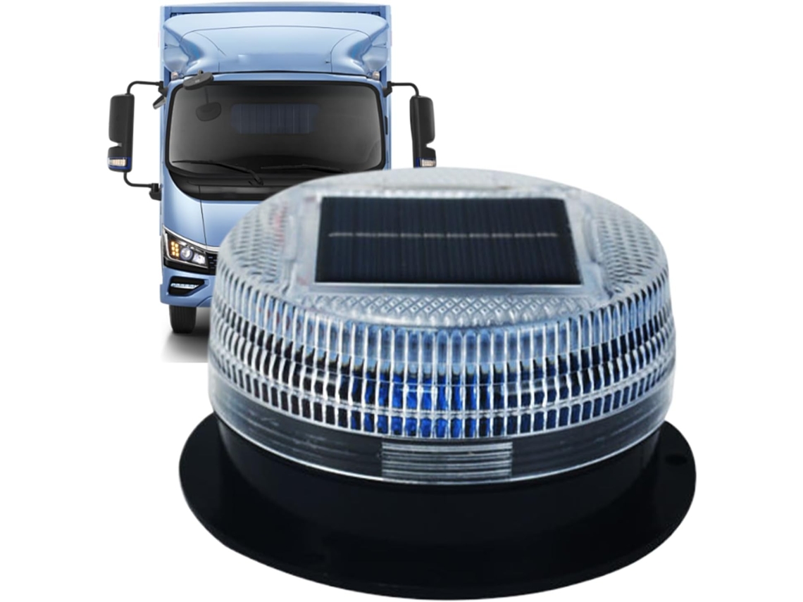 Luz De Advertência Solar Led Intermitente Alto Brilho
