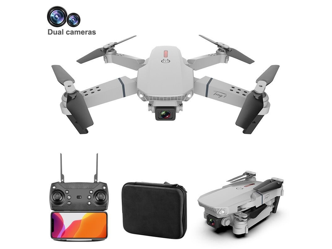 E88Pro Mini Drone com Câmera 4K Câmera Dupla Duração Da Bateria: 15 Min Cinza