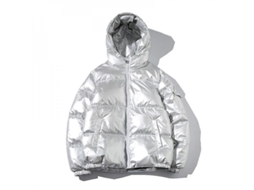 2026 chaqueta de Invierno para Hombre Con Cremallera Completa Y Capucha Gruesa de Mezcla de Algodón Dlu L Silve