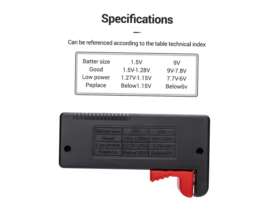 Probador De Baterías Aneng Bt-168 Pro Universal Para Aaa Aa Botón