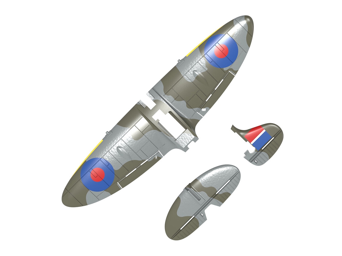 Kit de Fuselagem com Motororiginal Eachine Spitfire 400mm Mini Avião Rc Peças: Hélice/receptor/trem Pouso/caixa Engrenagens/fuselagem/asa/haste MDUG