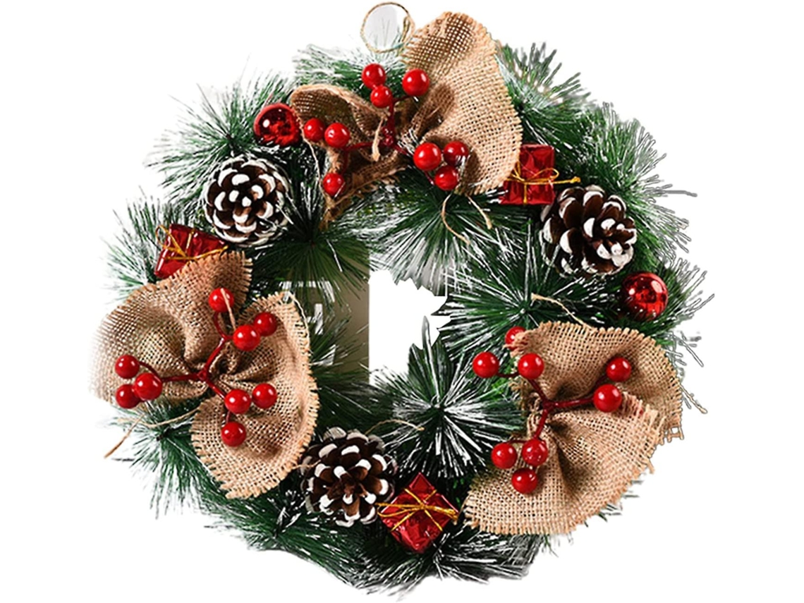 Coroas E Grinaldas De Natal Com Sino E Luzes Led