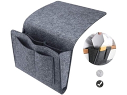 Saco Organizador Para Cama Em Feltro Cinza Escuro
