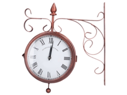 Relógio de parede retrô decorativo Baok com bateria, confiável e bonito para hall de entrada, pátio, jardim e quintal.